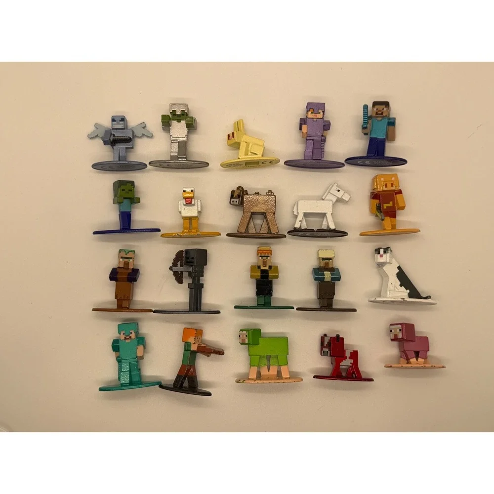 Jada Toys Minecraft Nano MetalFigs Lot of 20 Die Cast Mini Figures Mojang